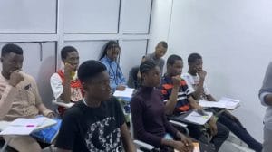 Students attending PTE Academic, PTE Core and PTE UKVI training at AE CONSULT Lekki Branch, Abraham Adesanya, Lagos.