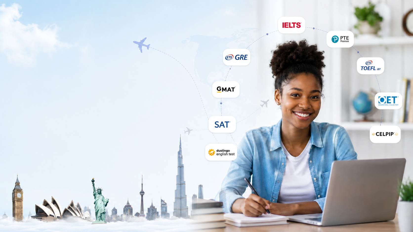 Student preparing for international education